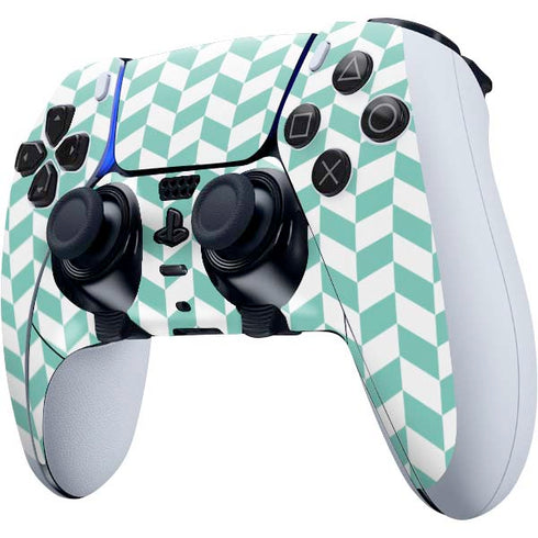 Blue White Chevron PS5 DualSense Edge Pro Controller Skin