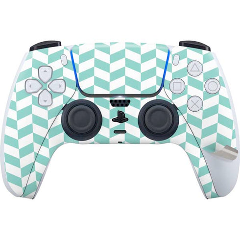 Blue White Chevron PS5 Pro Disk Bundle Skin