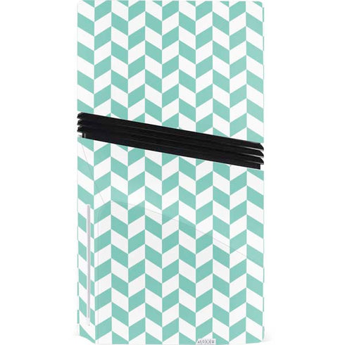 Blue White Chevron PS5 Pro Disk Console Skin