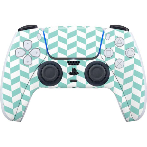 Blue White Chevron PlayStation PS5 Skins
