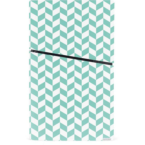 Blue White Chevron PS5 Slim Digital Edition Console Skin
