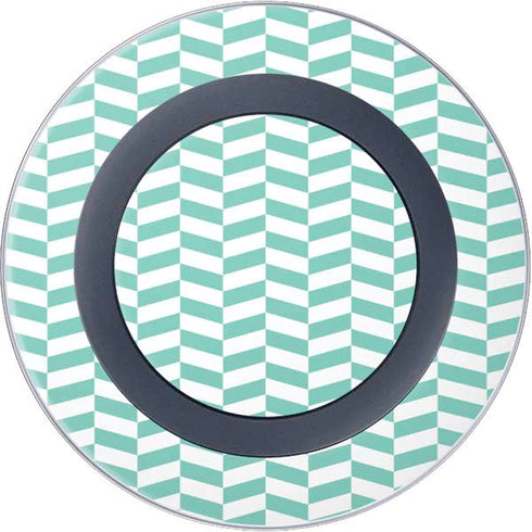 Blue White Chevron Wireless Charger Skin