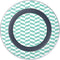 Blue White Chevron Wireless Charger Skin