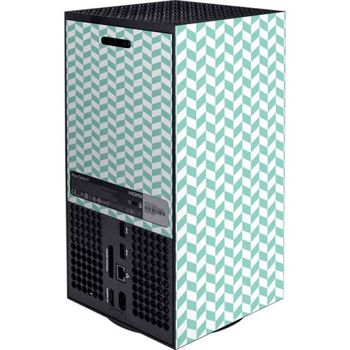 Blue White Chevron Xbox Series X Bundle Skin