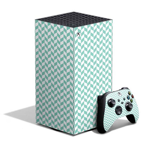 Blue White Chevron XBox Series X Digital Edition Bundle Skin
