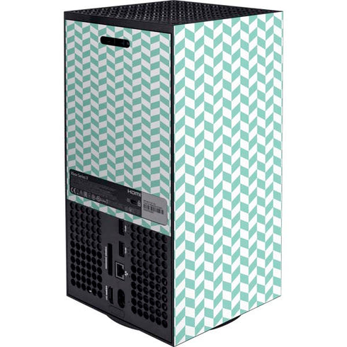 Blue White Chevron XBox Series X Digital Edition Bundle Skin