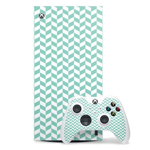 Blue White Chevron Xbox Series X Skins