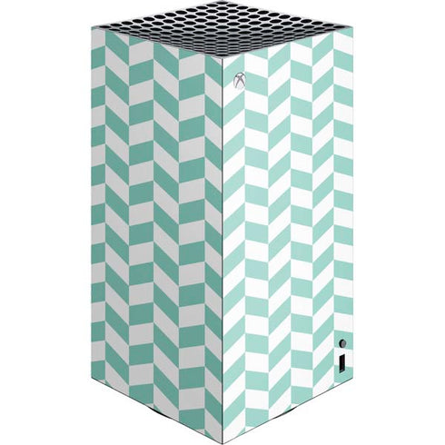 Blue White Chevron XBox Series X Digital Edition Console Skin