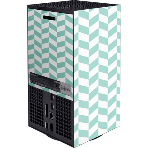Blue White Chevron XBox Series X Digital Edition Console Skin