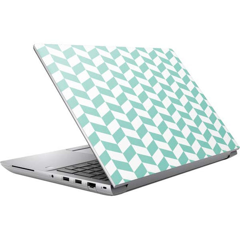 Blue White Chevron HP ZBook Fury 16 G10 Skin