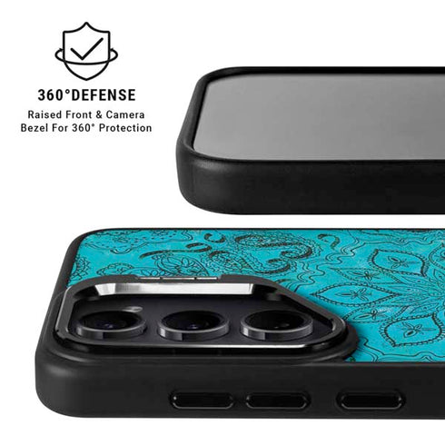 Blue Zen Ginseng Galaxy S25 Kickstand Case