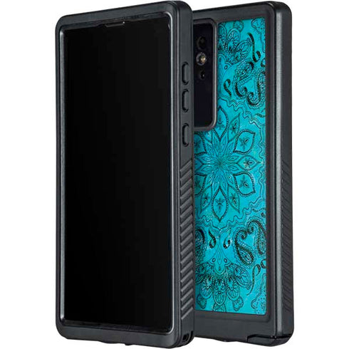 Blue Zen Ginseng Galaxy S24 Ultra Waterproof Case