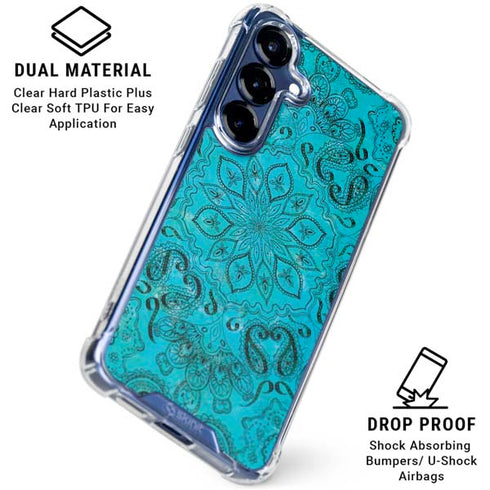 Blue Zen Ginseng Galaxy S25 Plus Clear Case