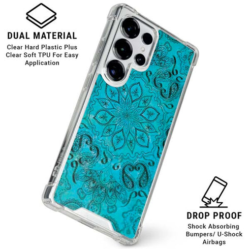 Blue Zen Ginseng Galaxy S25 Ultra Clear Case