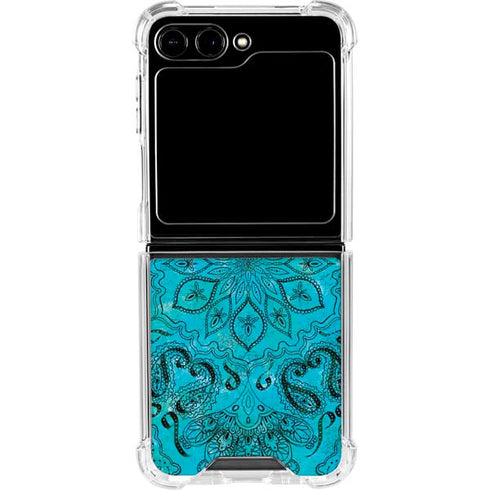 Blue Zen Ginseng Galaxy Z Flip6 Clear Case