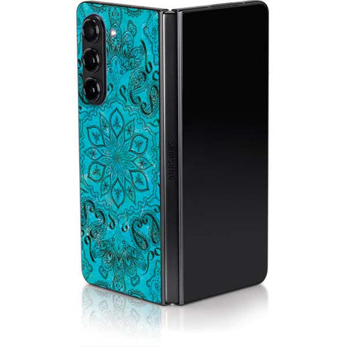 Blue Zen Ginseng Galaxy Z Fold5 5G Skin