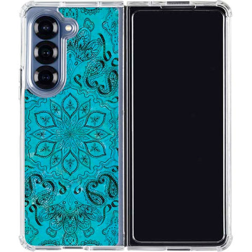 Blue Zen Ginseng Galaxy Z Fold6 Clear Case