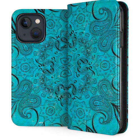 Blue Zen Ginseng iPhone 14 Plus Folio Case