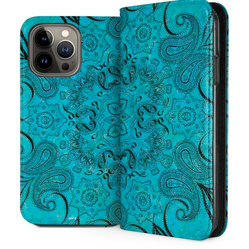 Blue Zen Ginseng iPhone 14 Pro Max Folio Case