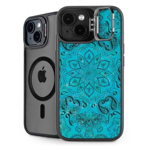 Blue Zen Ginseng iPhone 15 Plus Kickstand Case