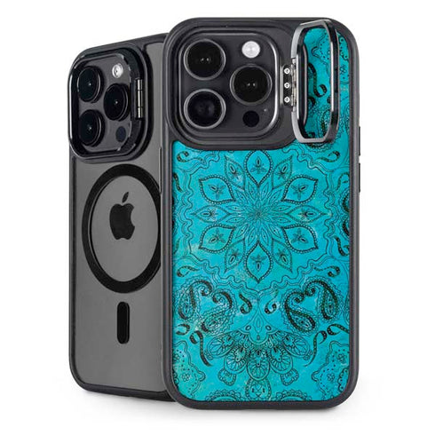 Blue Zen Ginseng iPhone 15 Pro Max Kickstand Case