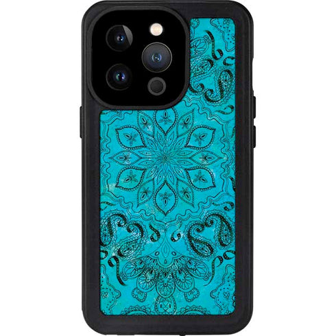 Blue Zen Ginseng iPhone 15 Pro Waterproof Case