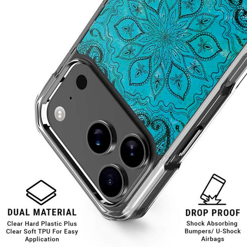 Blue Zen Ginseng iPhone 17 Pro Clear Case