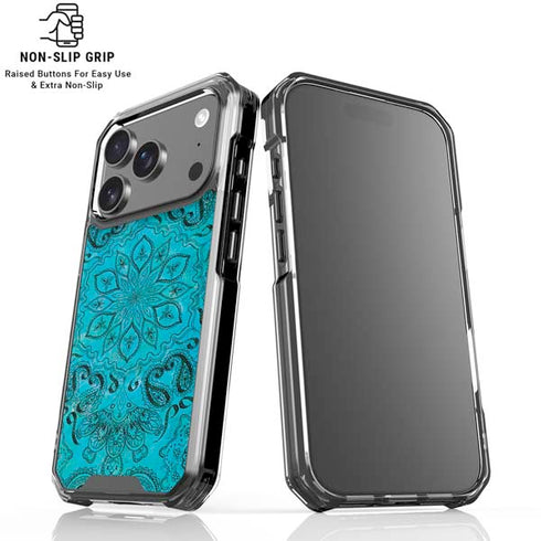 Blue Zen Ginseng iPhone 18 Pro Clear Case