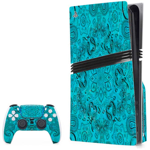 Blue Zen Ginseng PS5 Pro Disk Bundle Skin