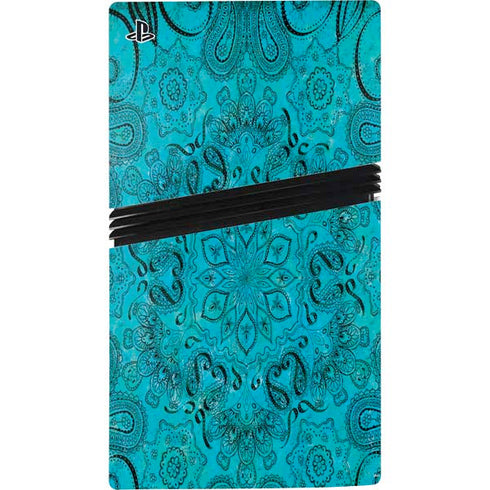 Blue Zen Ginseng PS5 Pro Disk Console Skin