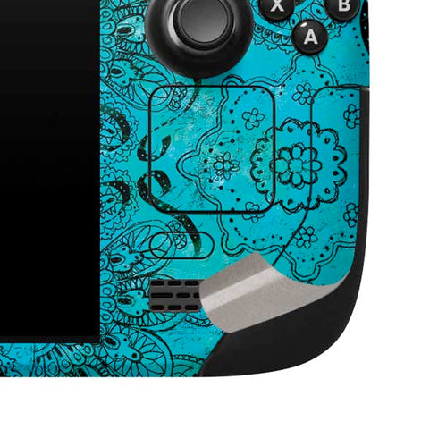 Blue Zen Ginseng Steam Deck Handheld Gaming Computer Skin