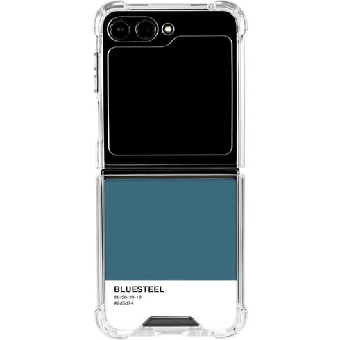 Bluesteel Color Palette Galaxy Z Flip6 Clear Case