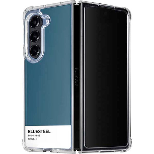 Bluesteel Color Palette Galaxy Z Fold5 5G Clear Case