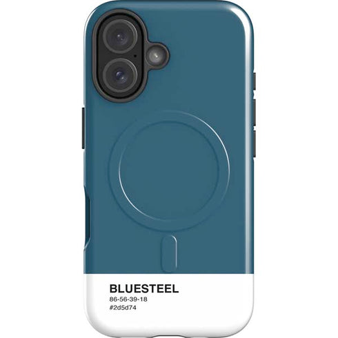 Bluesteel Color Palette iPhone 16 Magsafe Impact Case