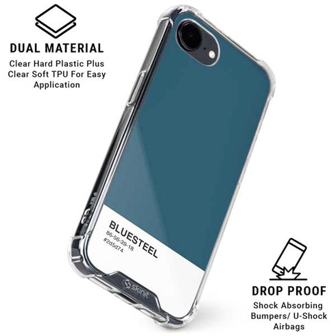 Bluesteel Color Palette iPhone 16e Clear Case
