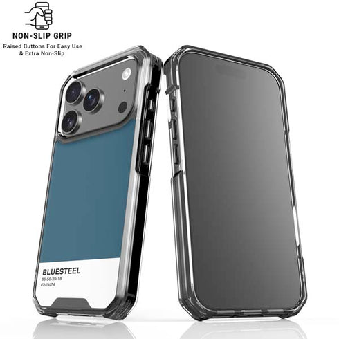 Bluesteel Color Palette iPhone 18 Pro Clear Case