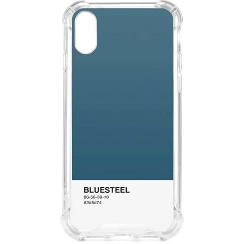Bluesteel Color Palette iPhone XS Clear Case