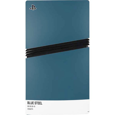 Bluesteel Color Palette PS5 Pro Disk Bundle Skin