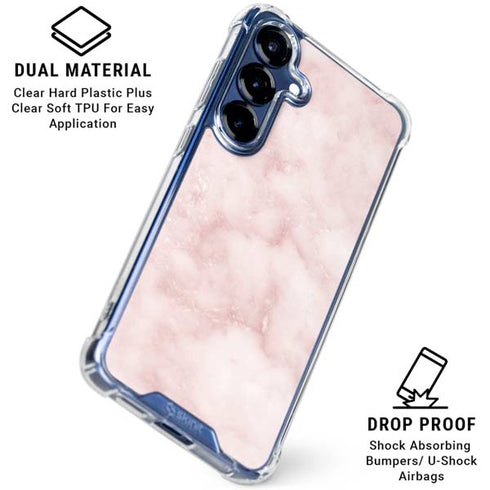 Blush Marble Galaxy S25 FE Clear Case