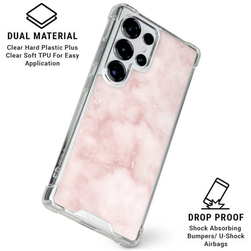 Blush Marble Galaxy S25 Ultra Clear Case