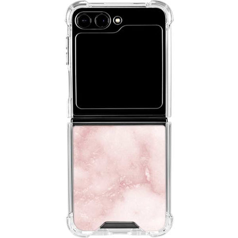 Blush Marble Galaxy Z Flip6 Clear Case