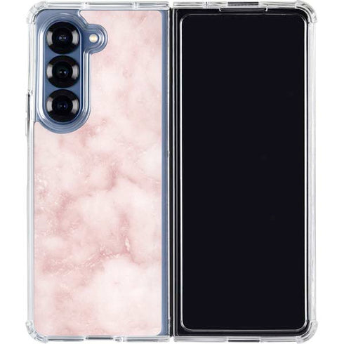 Blush Marble Galaxy Z Fold7 Clear Case