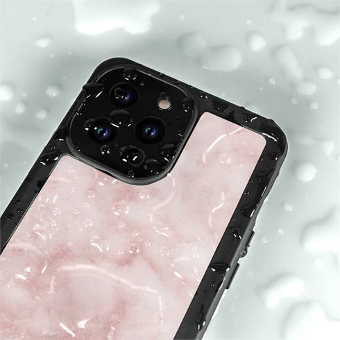 Blush Marble iPhone 15 Pro Waterproof Case