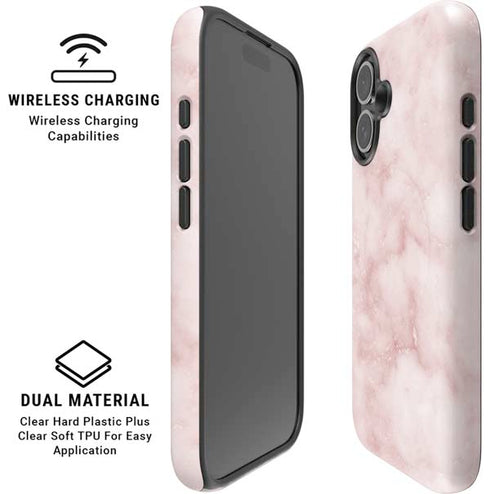 Blush Marble iPhone 16 Plus Magsafe Impact Case