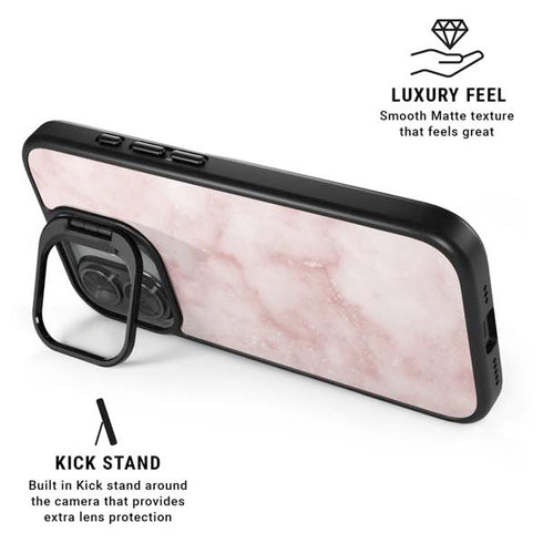 Blush Marble iPhone 17 Kickstand Case