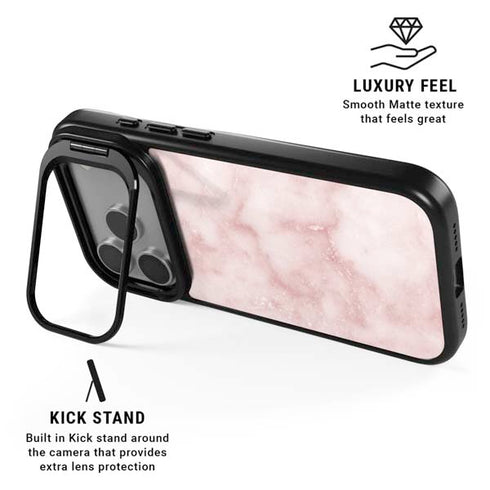 Blush Marble iPhone 17 Pro Max Kickstand Case