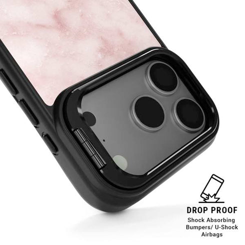Blush Marble iPhone 17 Pro Max Kickstand Case