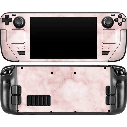 Blush Marble Steam Deck Handheld Gaming Computer OLED Skin