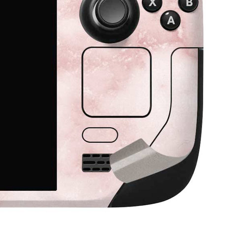 Blush Marble Steam Deck Handheld Gaming Computer OLED Skin