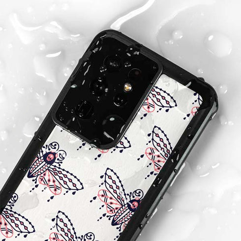 Blush Moth by Cat Coq Galaxy S24 Ultra Waterproof Case